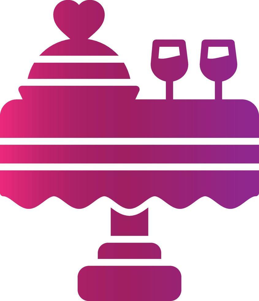 diseño de icono creativo de cena de boda vector