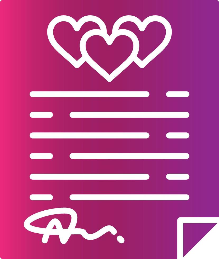 Wedding Contract Creative Icon Design vector