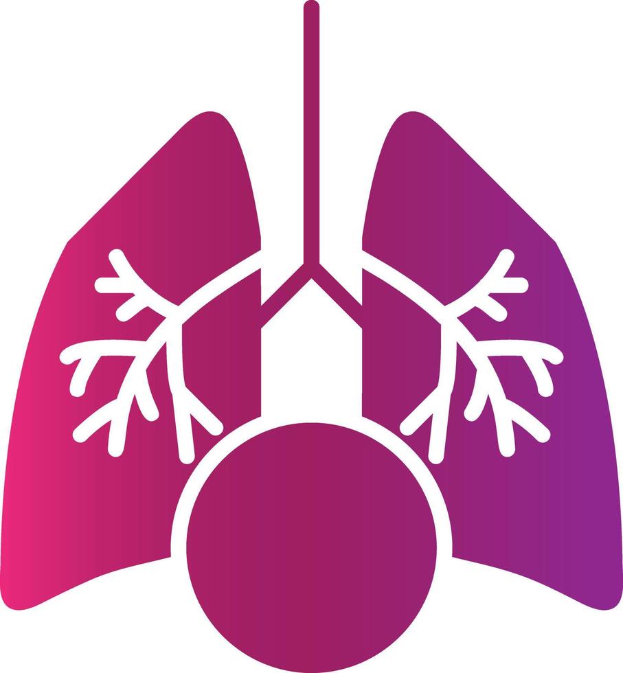 Lung Cancer Creative Icon Design vector