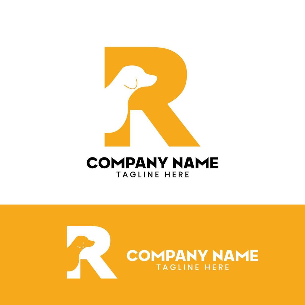 Letter R Dog Logo Design Template Inspiration, Dog Vector, Initial Logo vector