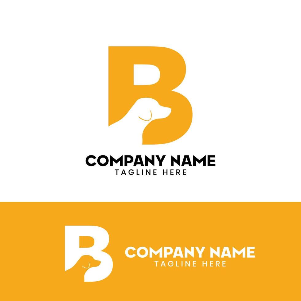 Letter B Dog Logo Design Template Inspiration, Dog Vector, Initial Logo vector