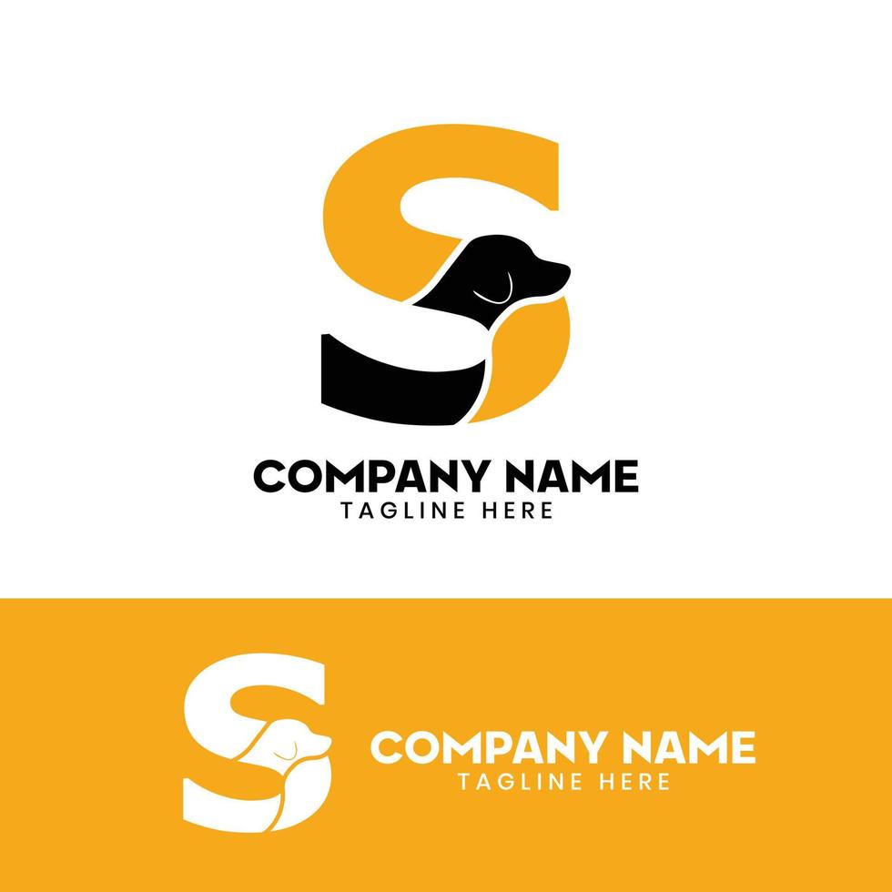 Letter S Dog Logo Design Template Inspiration, Dog Vector, Initial Logo vector