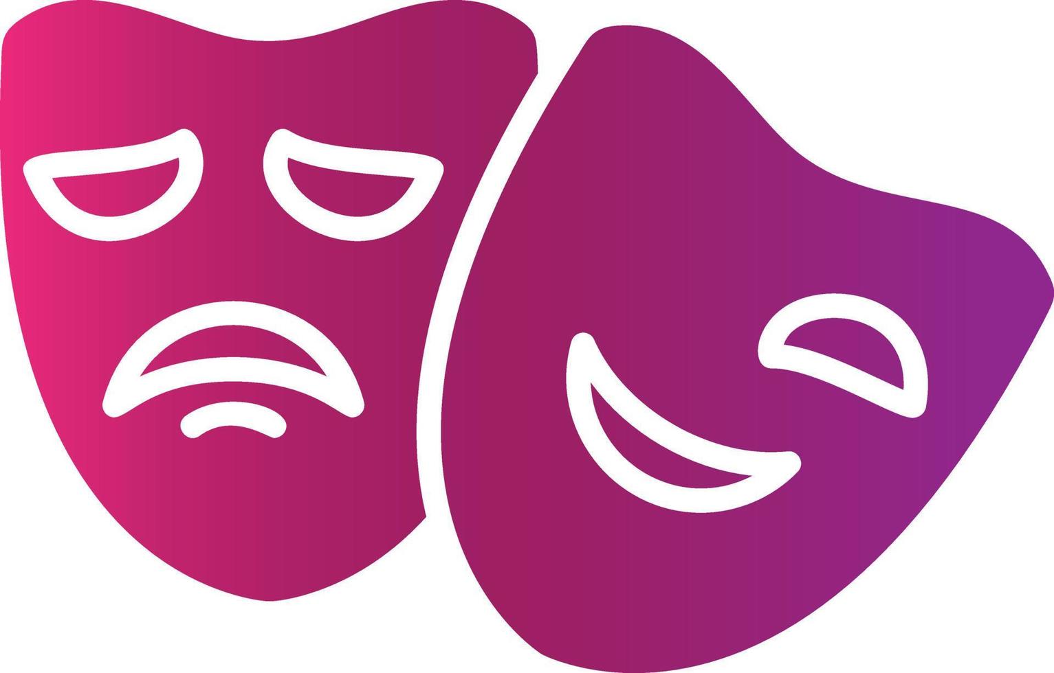 Theater Masks Creative Icon Design vector