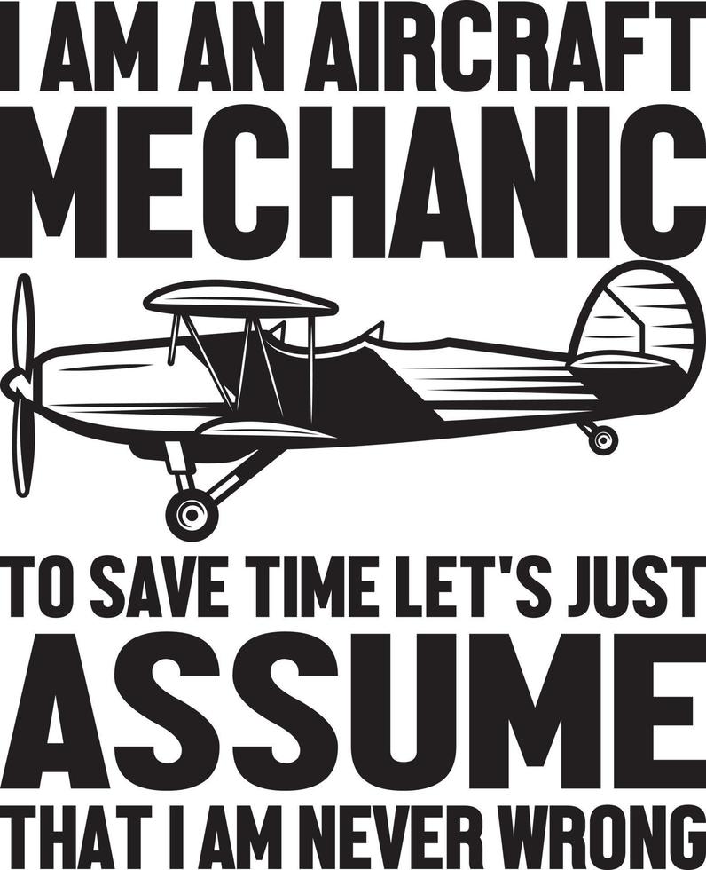 Aircraft MechanicT-Shirt Design Bundle, typography Gaming Design vector