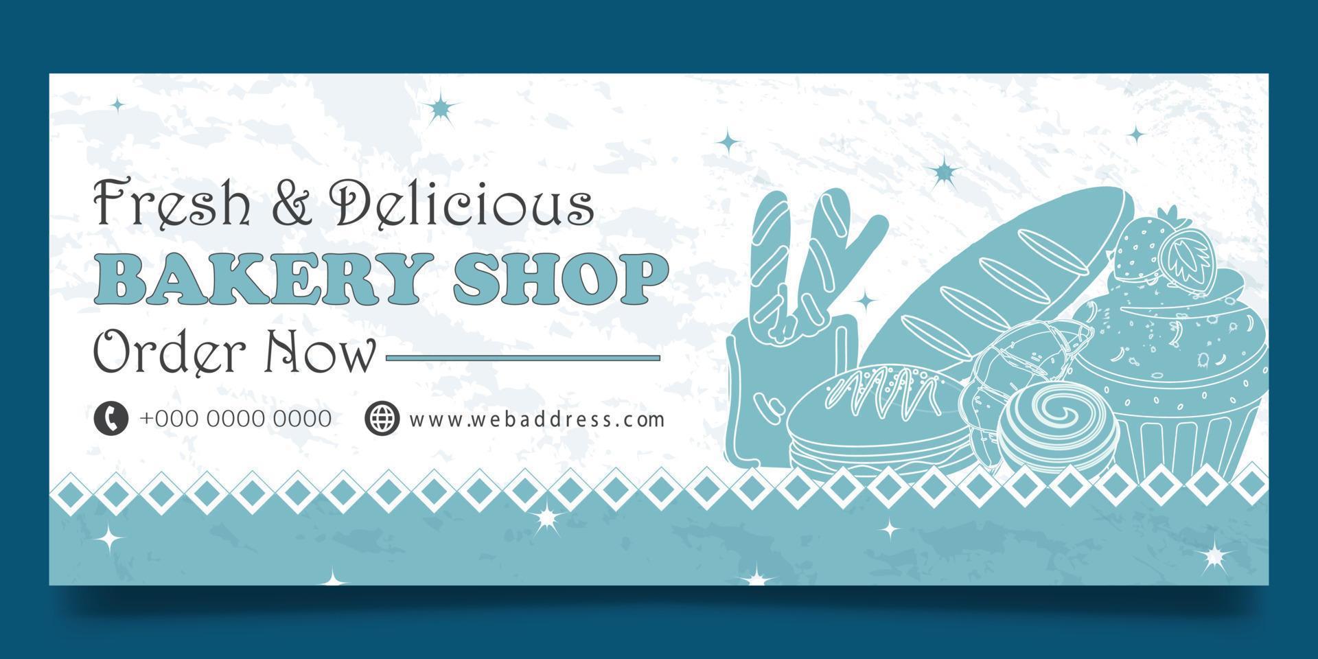 Bakery web banner vector