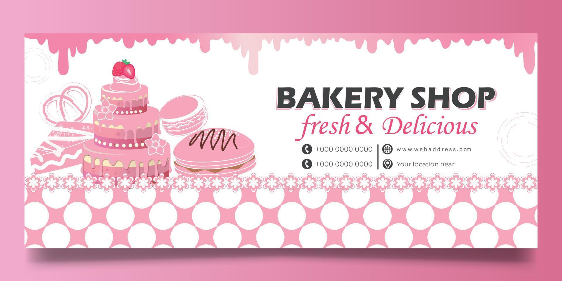 Bakery web banner vector