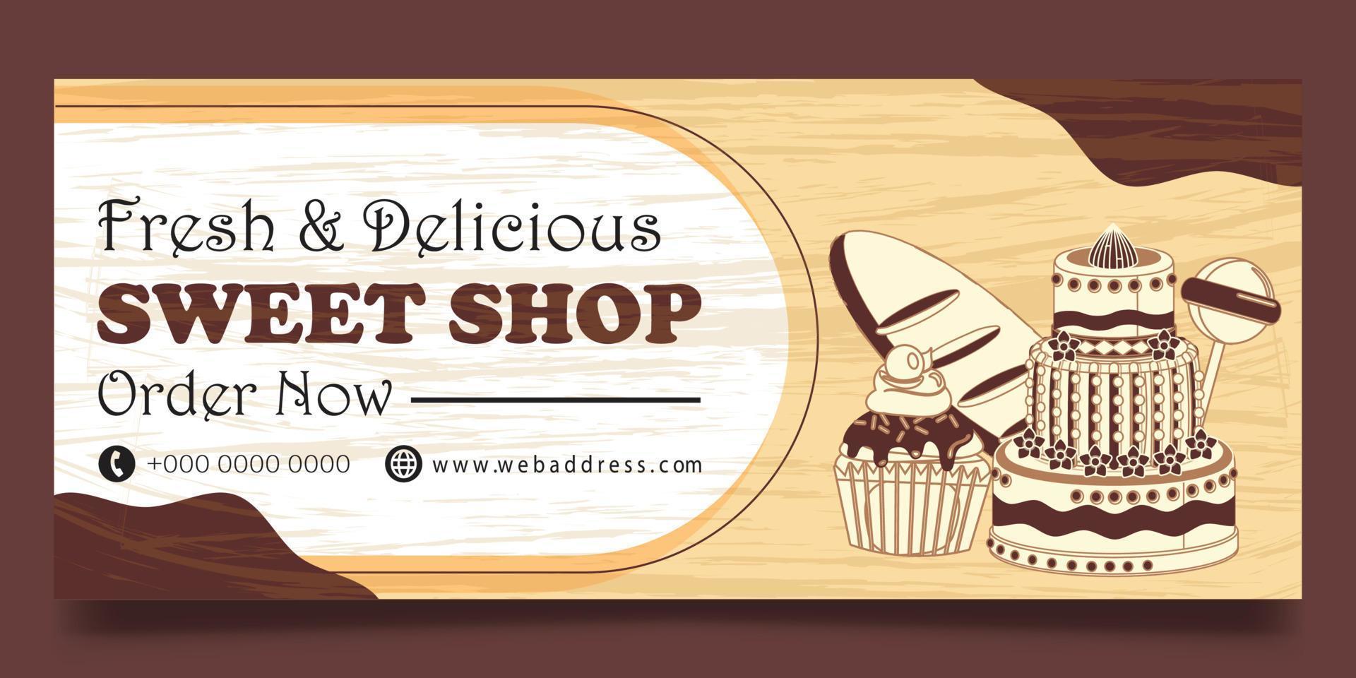 Bakery web banner vector