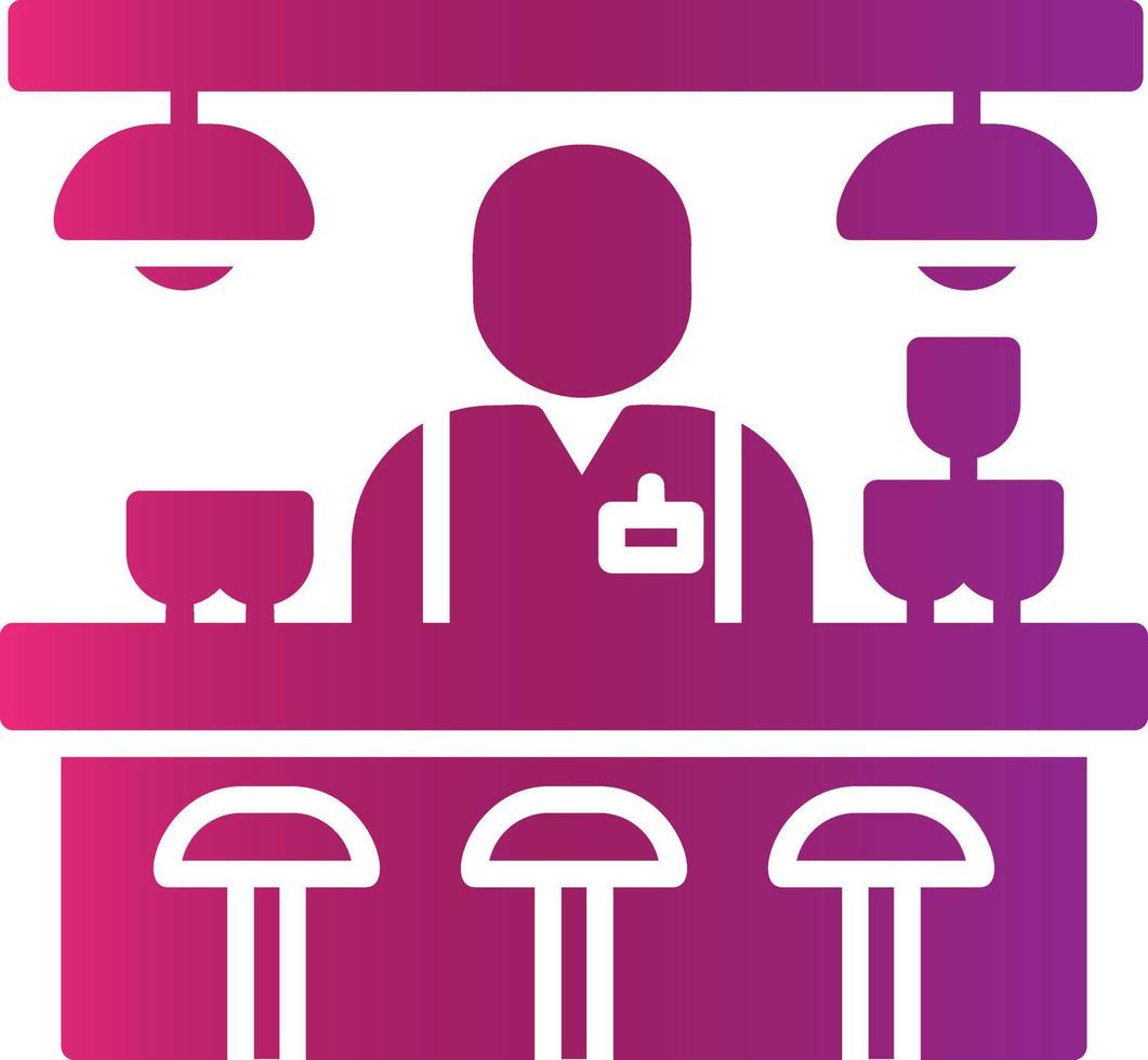 Bar Counter Creative Icon Design vector