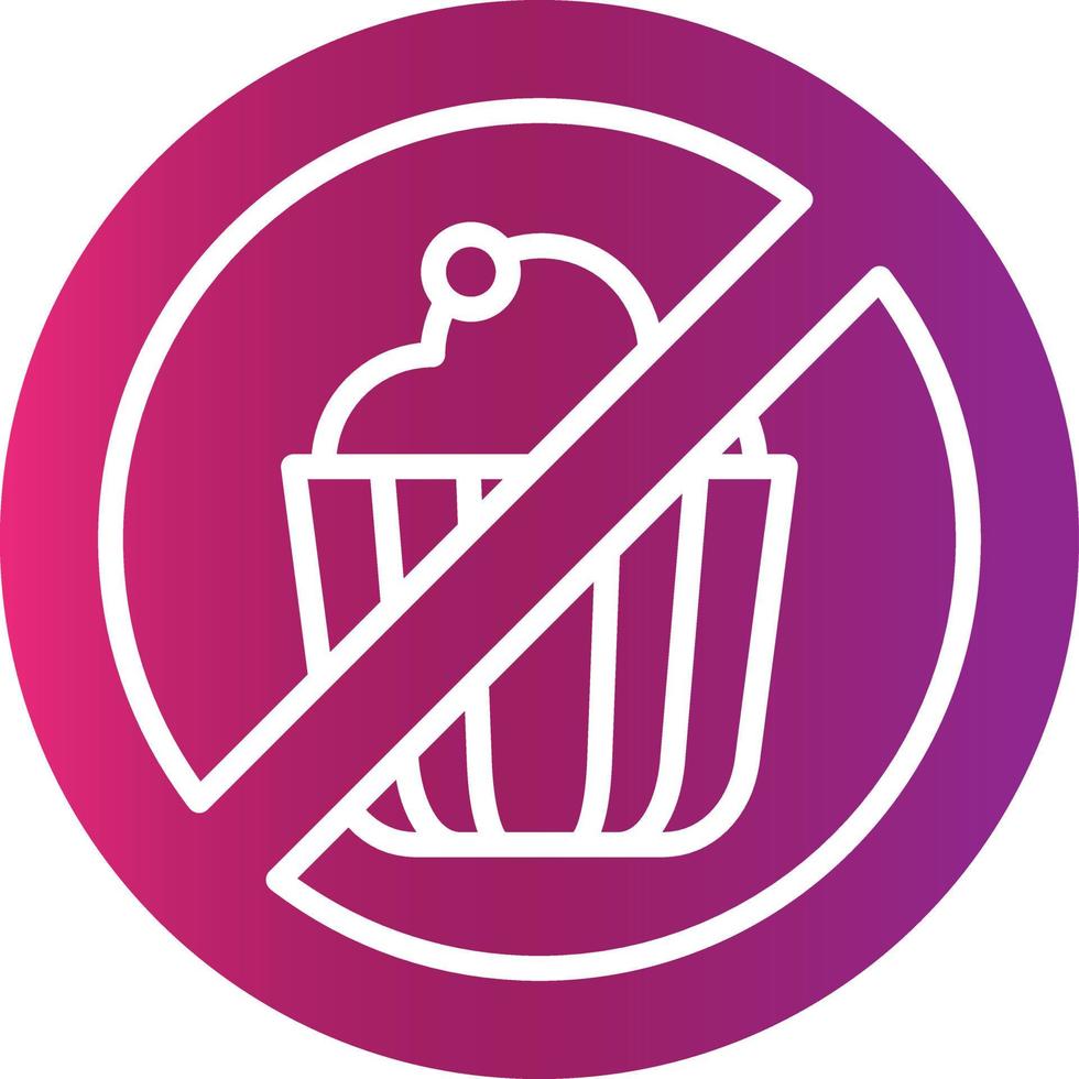 No Sweets Creative Icon Design vector