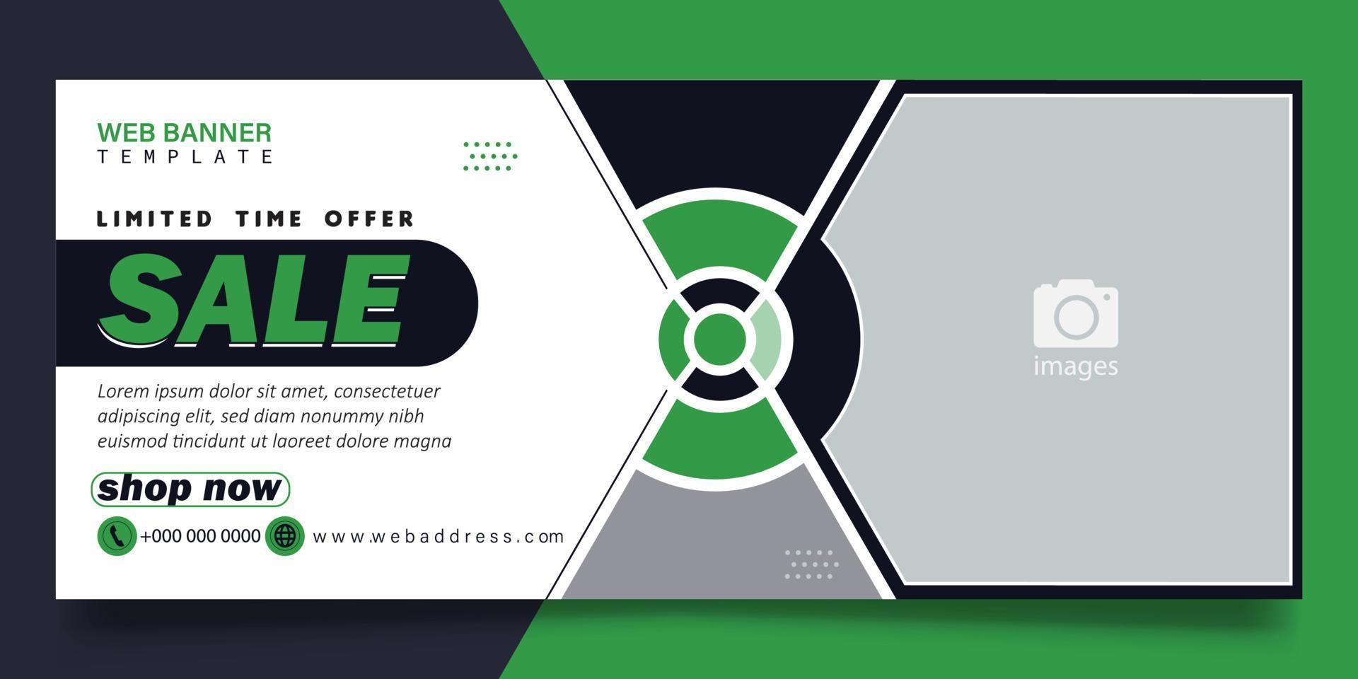 Web banner template vector