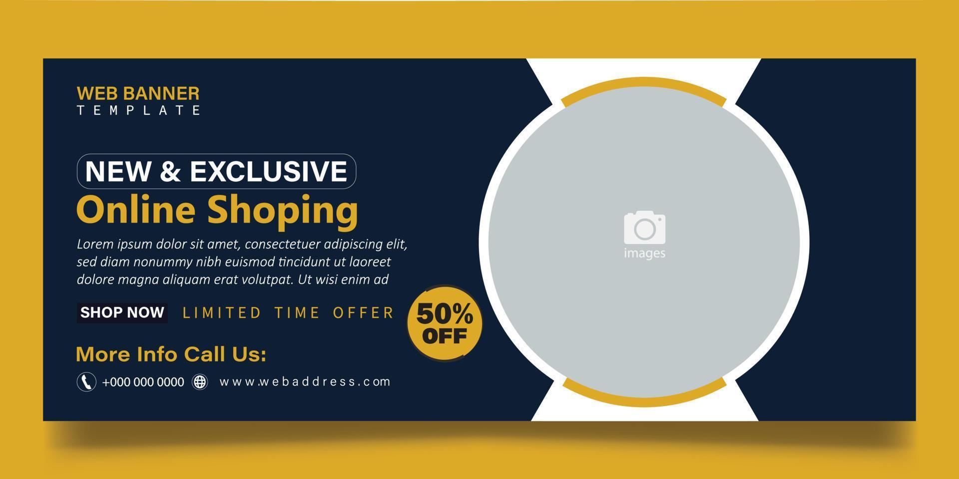 Web banner template vector