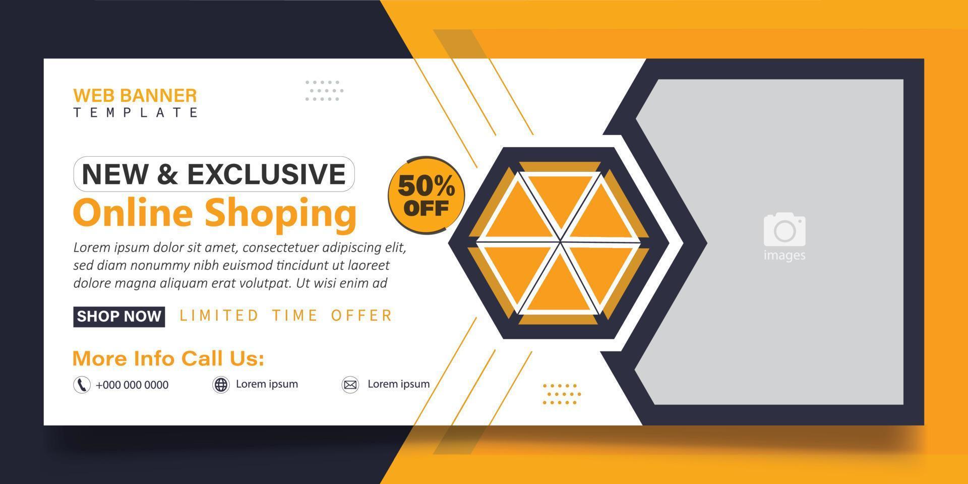 Web banner template vector