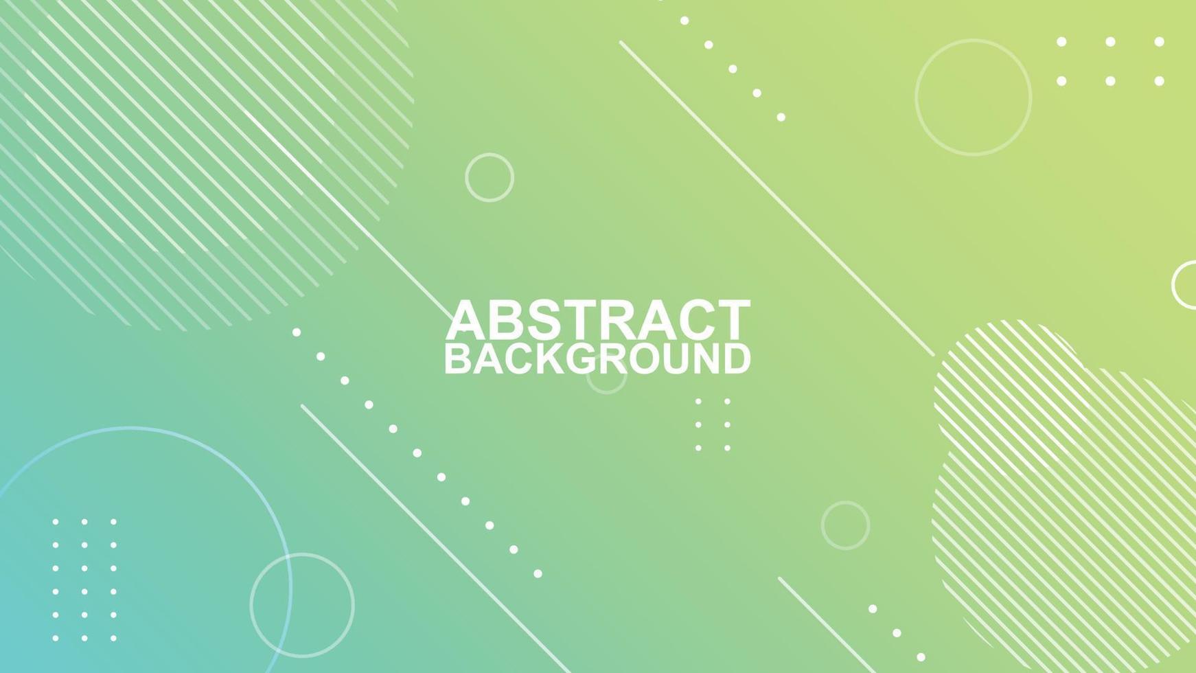 green and yellow gradient abstract geometric circle and line shape background vector