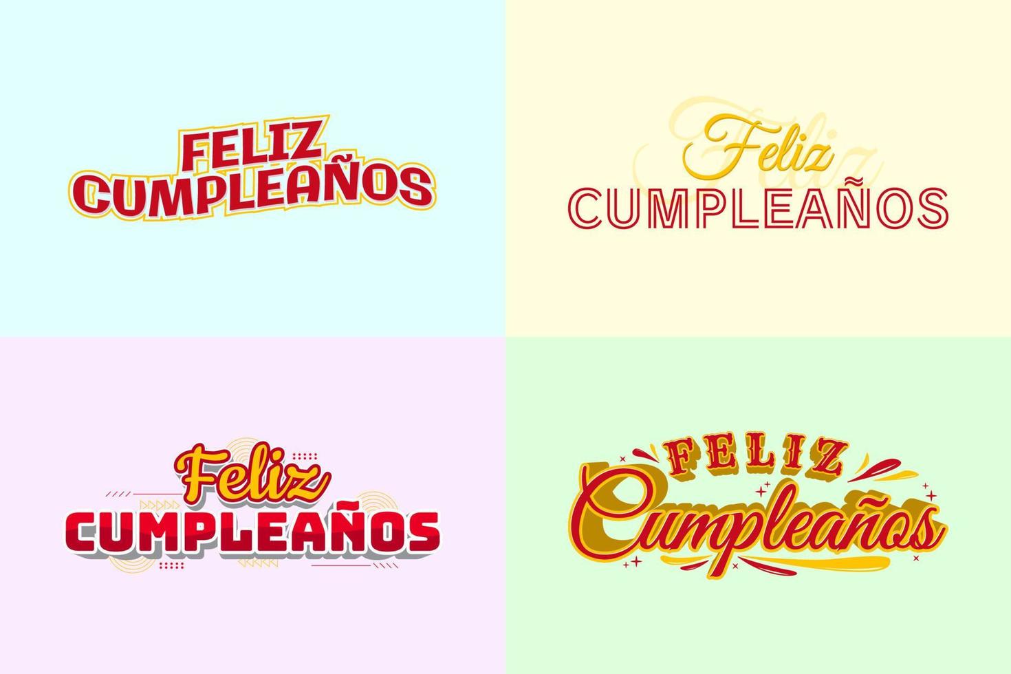 Happy Birthday Letter in Spanish, Feliz Cumpleanos vector