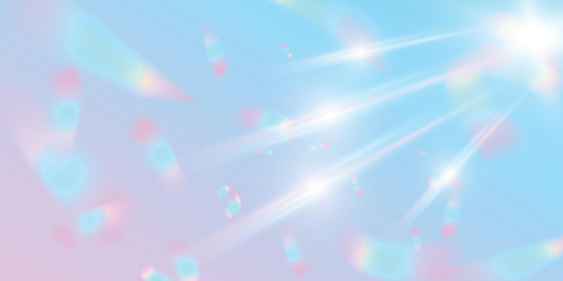 Confetti, birthday glitter with flare effect vector
