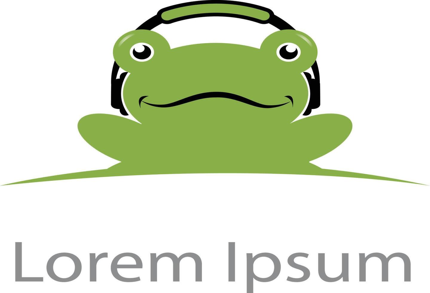 Frog vector logo design. Frog toad icon symbol vector template. Frog head logo design icon.
