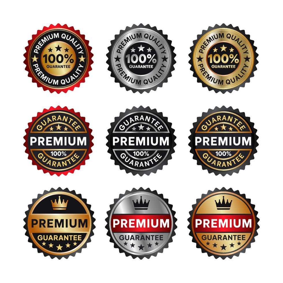 9 premium quality luxury badge design vector materials