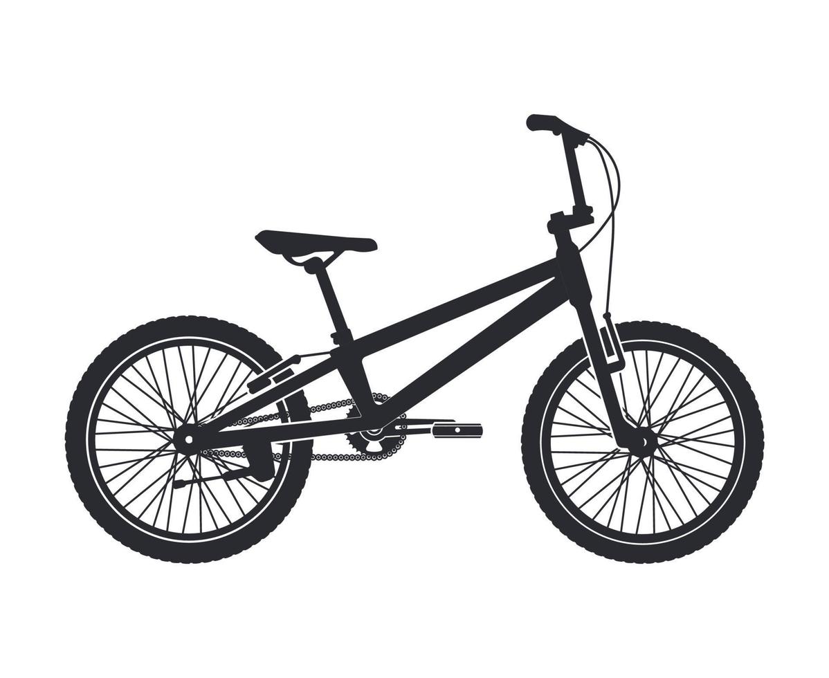 Black BMX bike vector silhouette