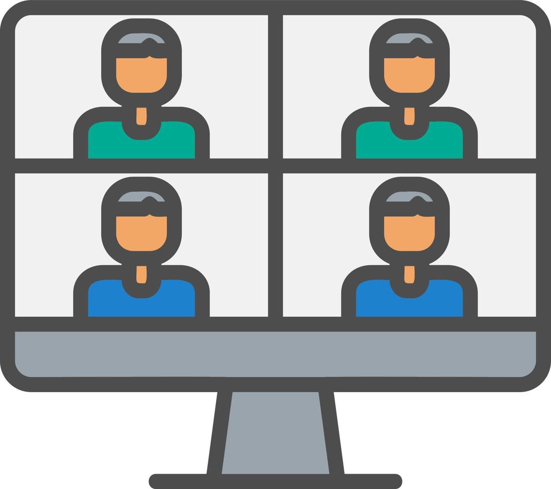 Videoconference Vector Icon