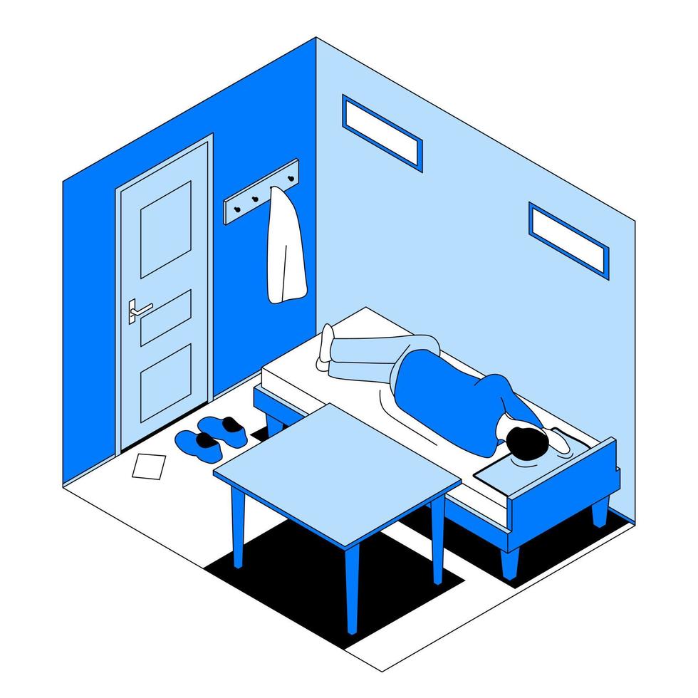 vivienda modesta para los pobres en vista isométrica. vector