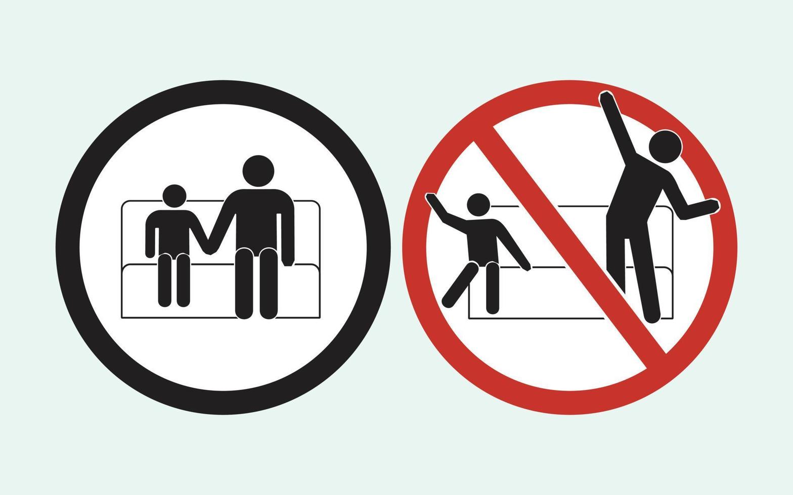 safety first vector icon set illustration