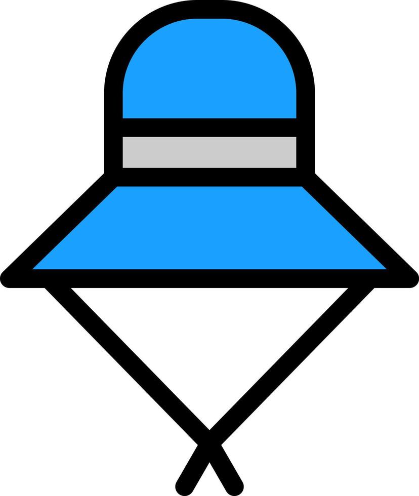 Sun Hat Vector Icon Design