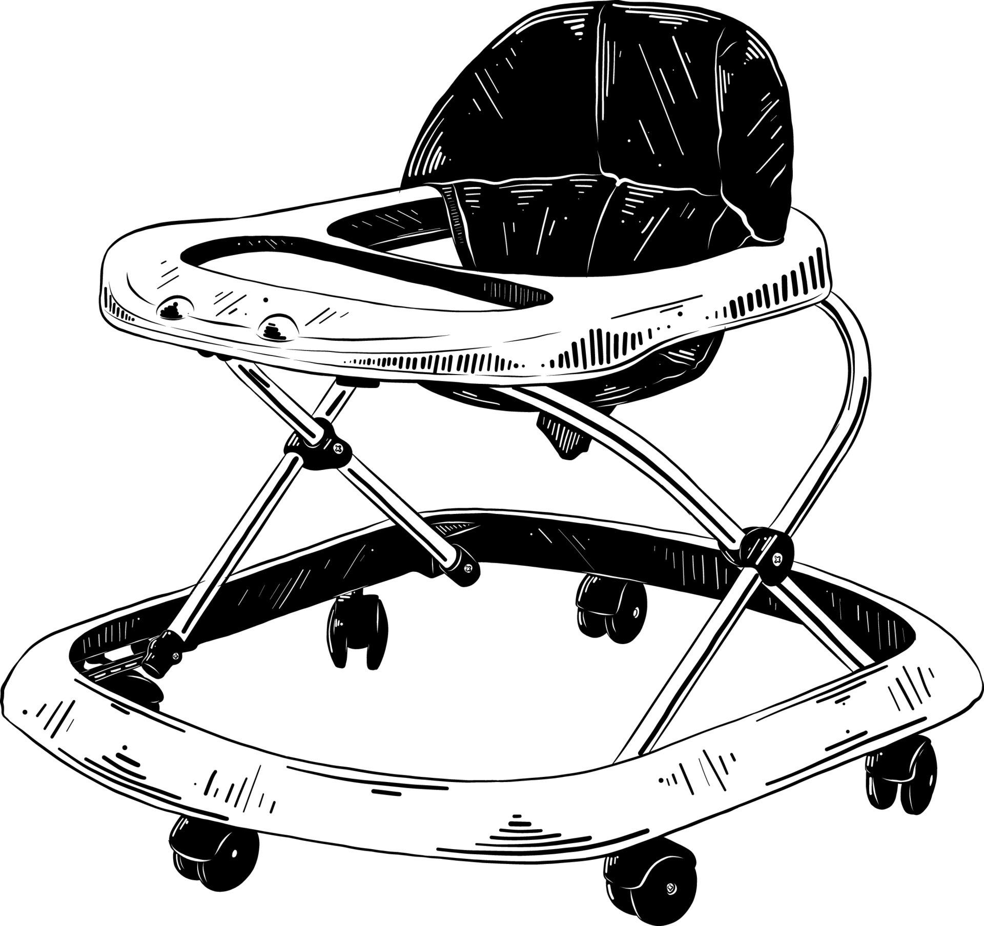 Baby walker black and white 2025