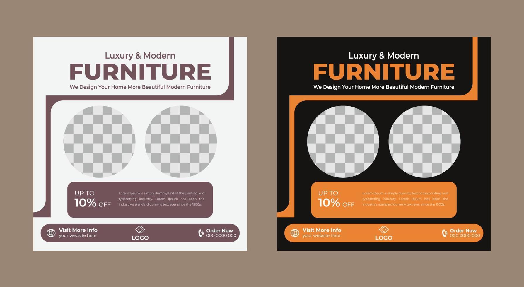 Business social media post template Modern banner vector
