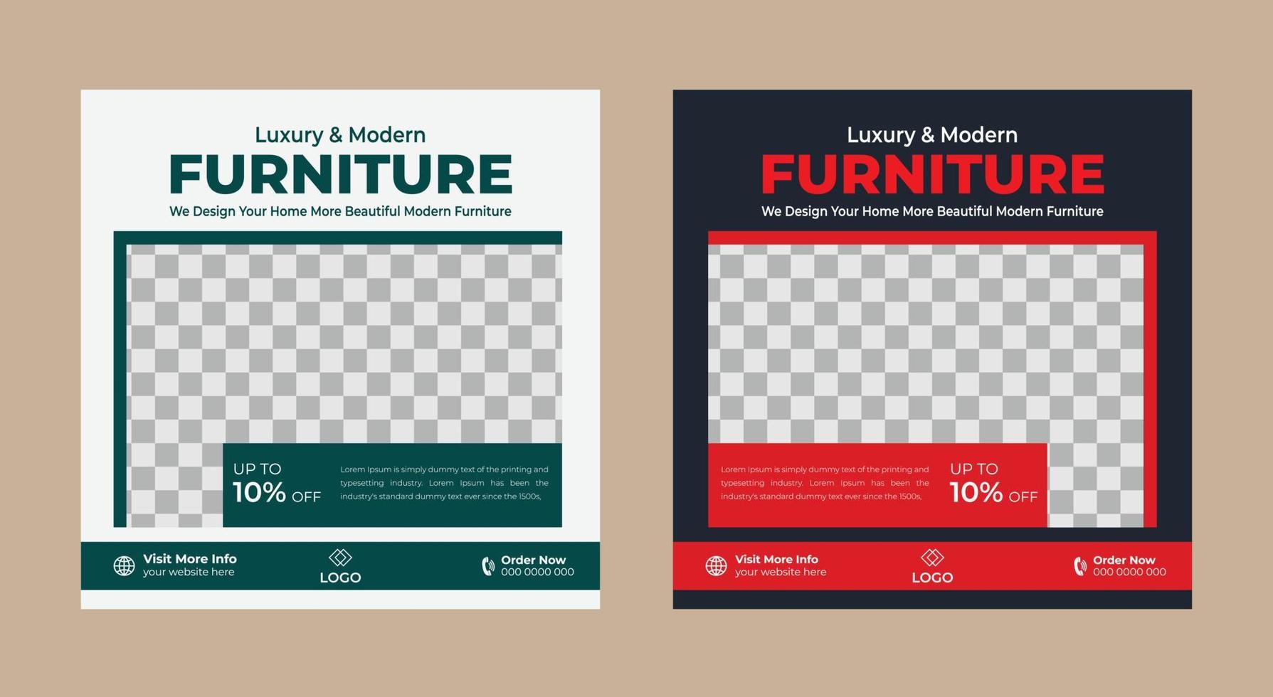 Business social media post template Modern banner vector