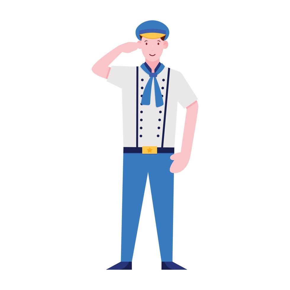 An architect illustration a professional avatar who design buildings vector