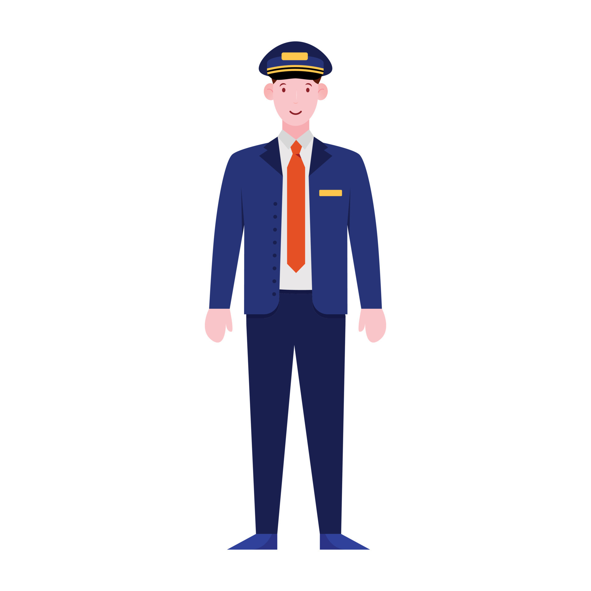 A professional male avatar train conductor illustration 15975956 Vector Art  at Vecteezy