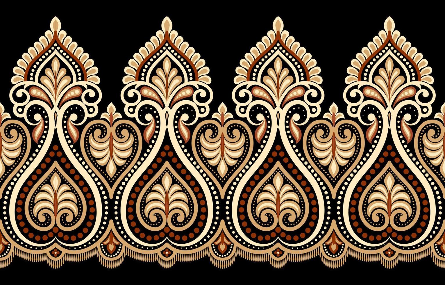 Geometric ethnic pattern seamless flower color oriental. seamless pattern. Design for fabric, curtain, background, carpet, wallpaper, clothing, wrapping, Batik, fabric Vector illustration.