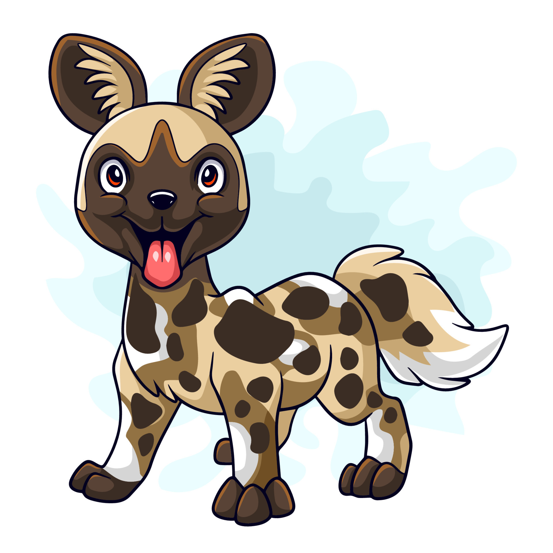 Cartoon funny wild dog isolated on white background 15976194 Vector Art at Vecteezy Cartoon funny wild dog isolated on white background 15976194 Vector Art at Vecteezy