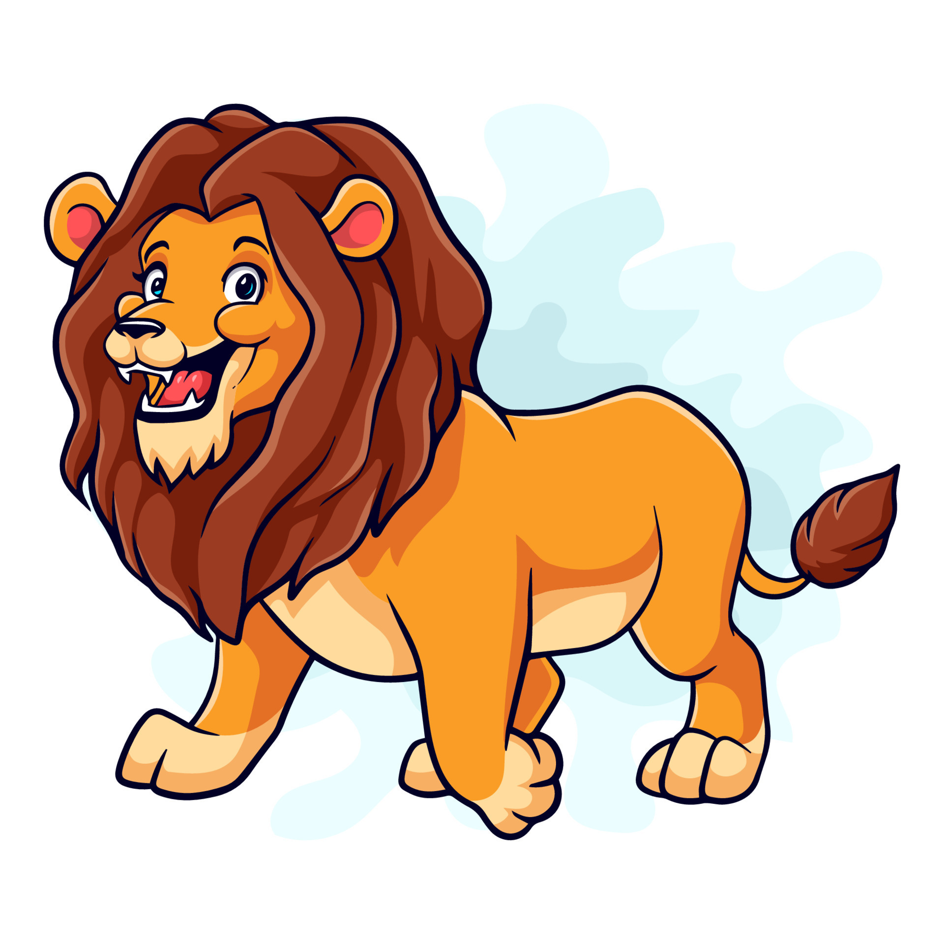 Cartoon funny Lion isolated on white background 15976210 Vector Art at Vecteezy Cartoon funny Lion isolated on white background 15976210 Vector Art at Vecteezy