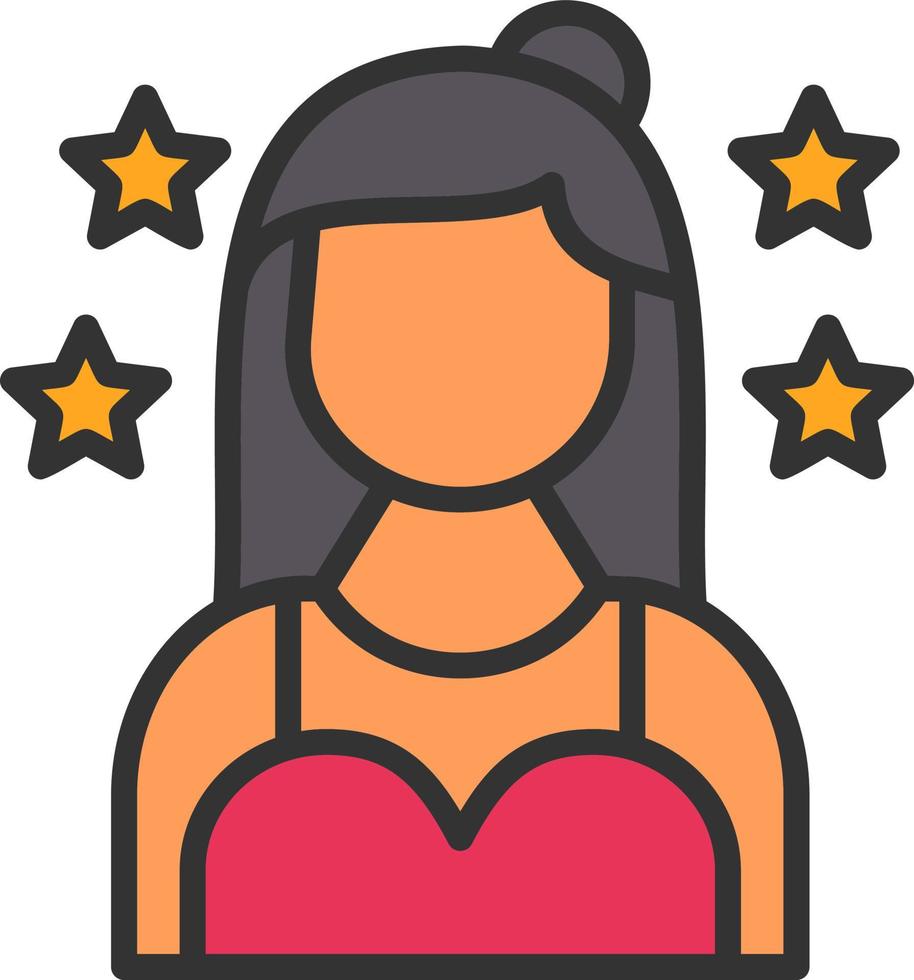 Female Celebrity Vector Icon Design