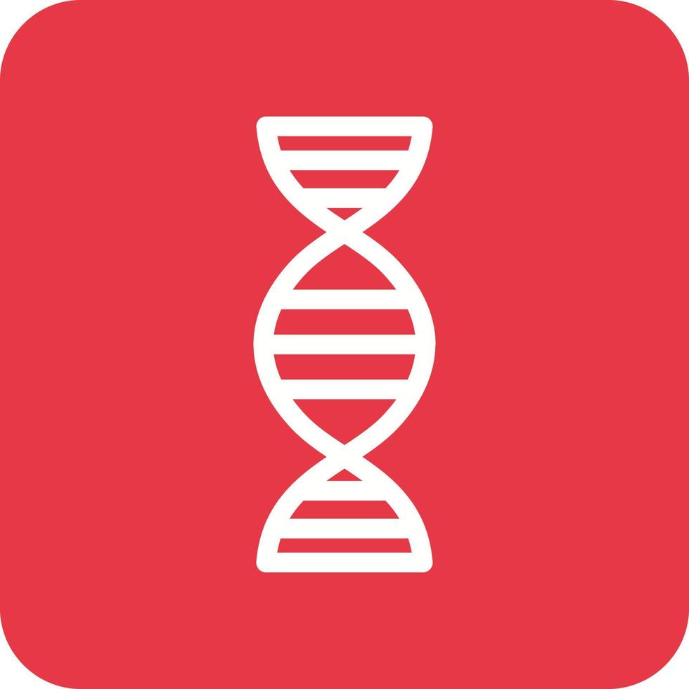 DNA Glyph Round Corner Background Icon vector