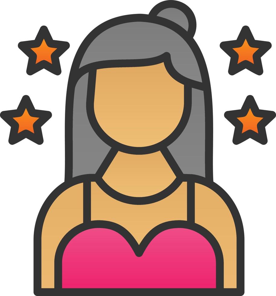 Female Celebrity Vector Icon Design