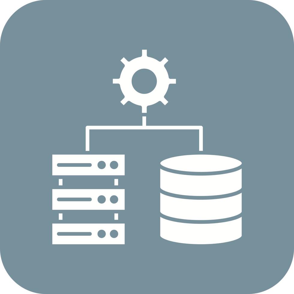 Database Settings Glyph Round Corner Background Icon 15977309 Vector ...