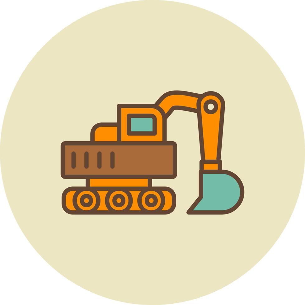 Excavator Creative Icon Design vector
