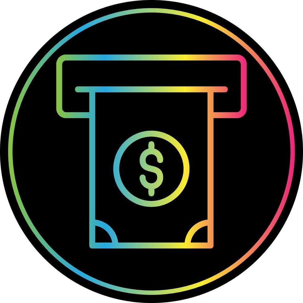 Cash Withdrawal Vector Icon Design