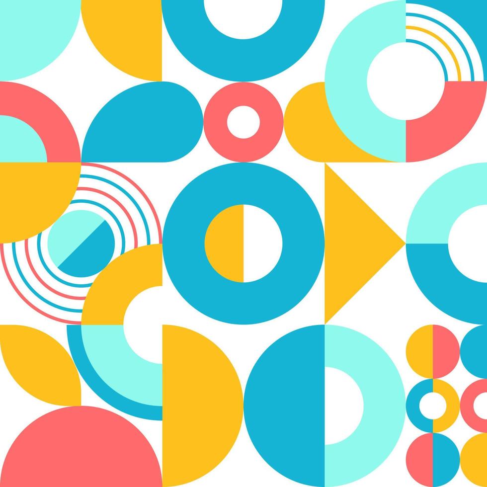 Vibrant Summer Colors Geometric Pattern vector