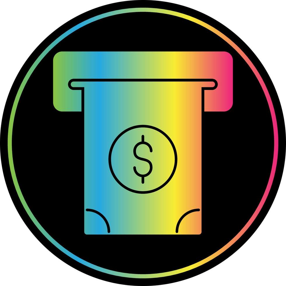 Cash Withdrawal Vector Icon Design