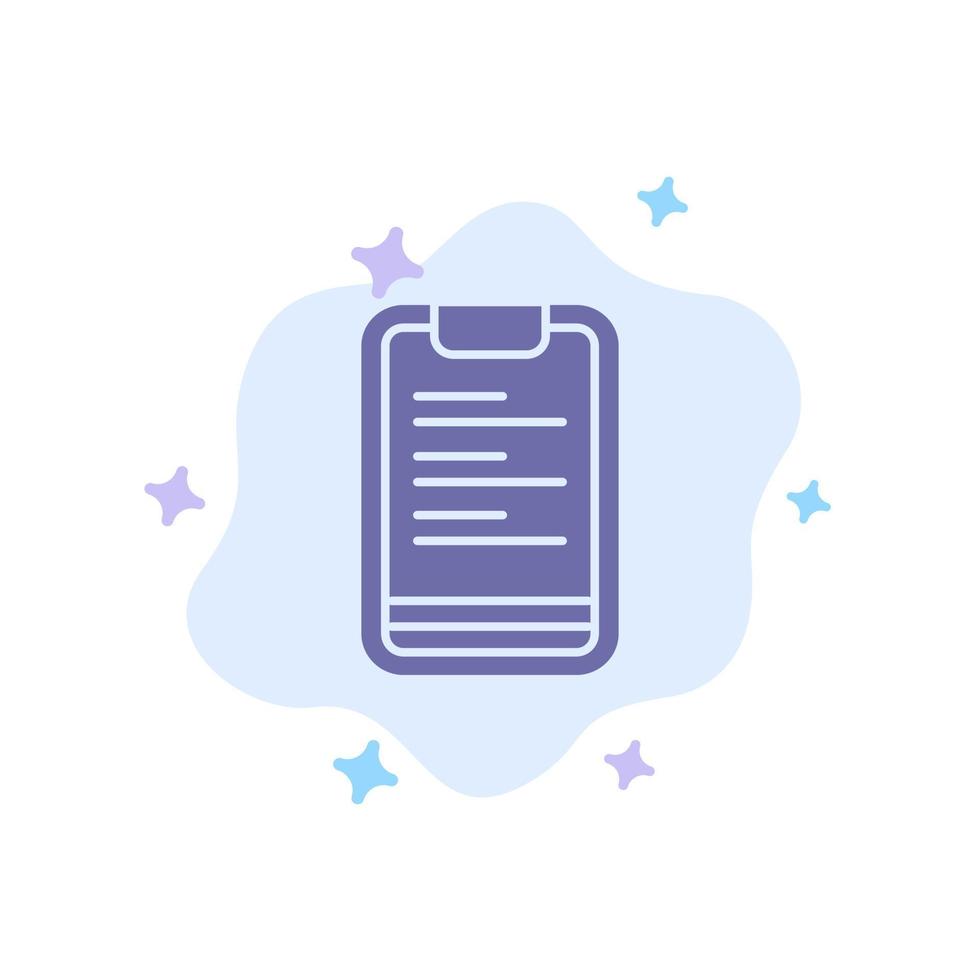 Clipboard Text Board Motivation Blue Icon on Abstract Cloud Background vector