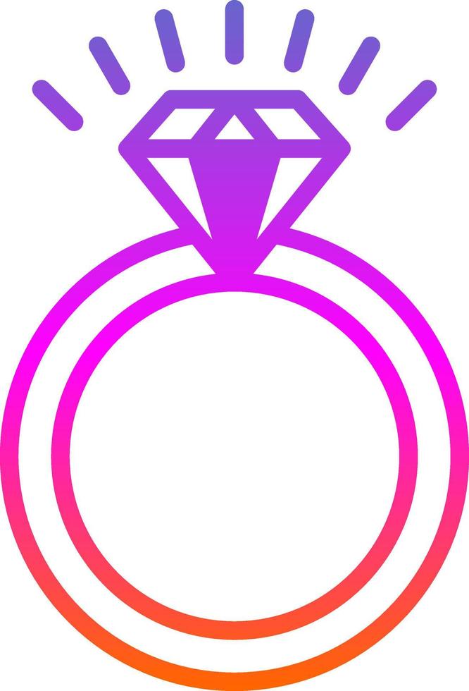 Wedding Ring Vector Icon Design