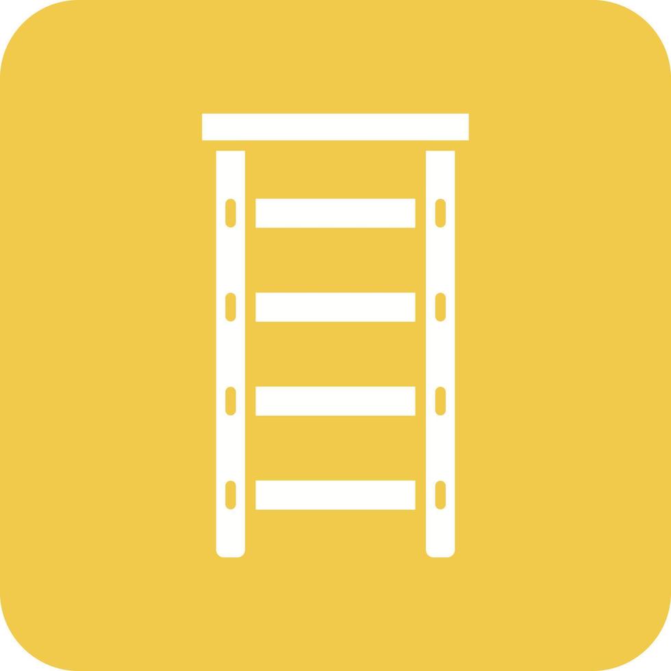 Ladder Glyph Round Corner Background Icon vector