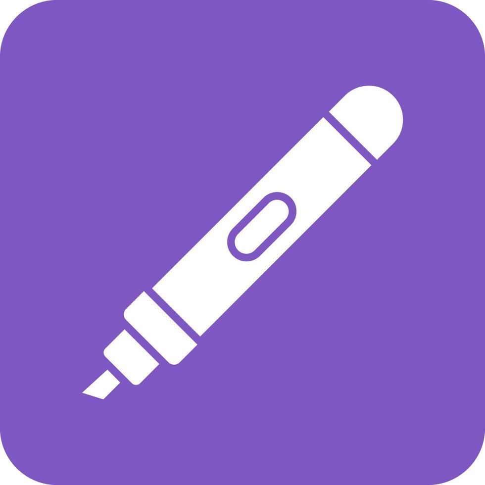 Marker Glyph Round Corner Background Icon vector