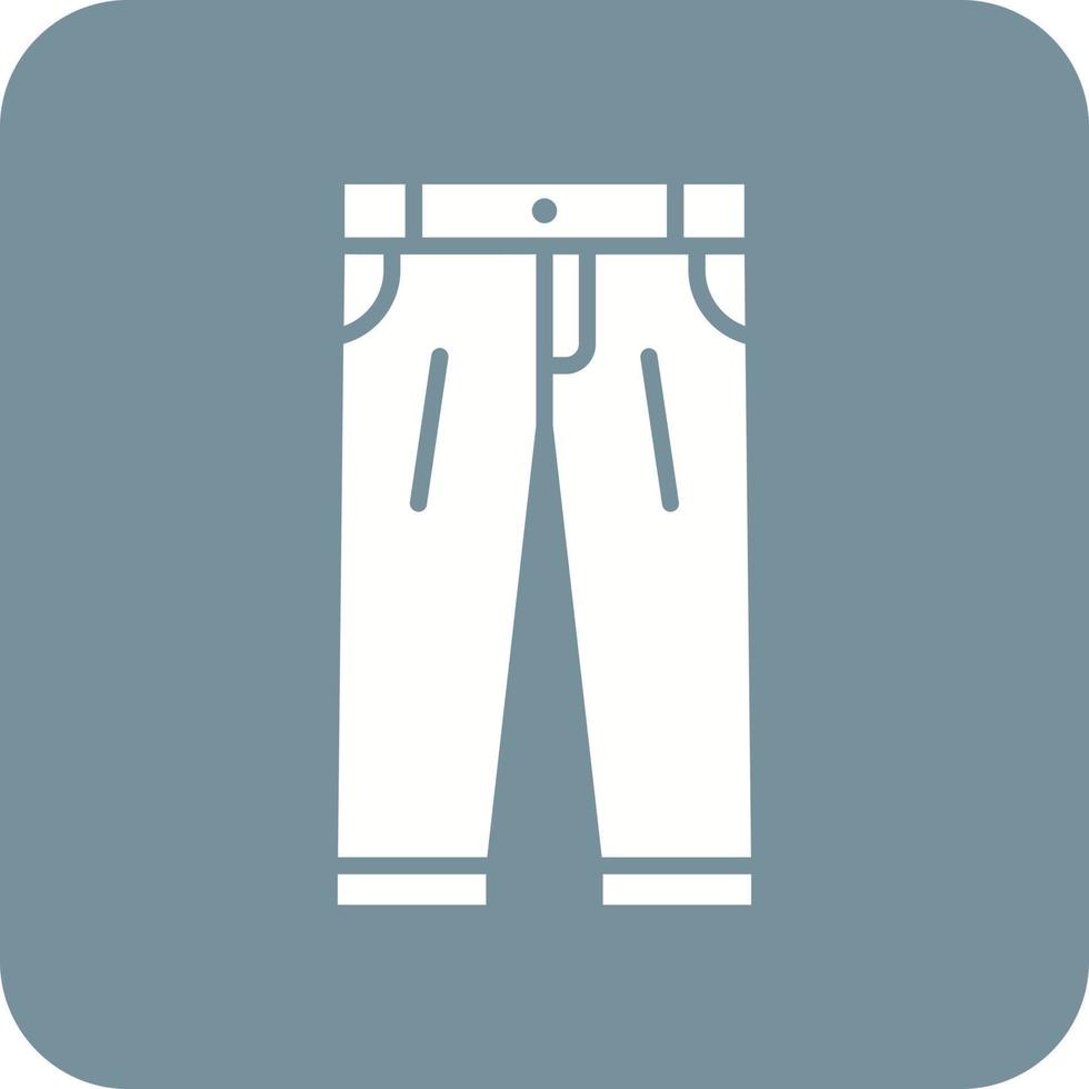 Pants Glyph Round Corner Background Icon vector