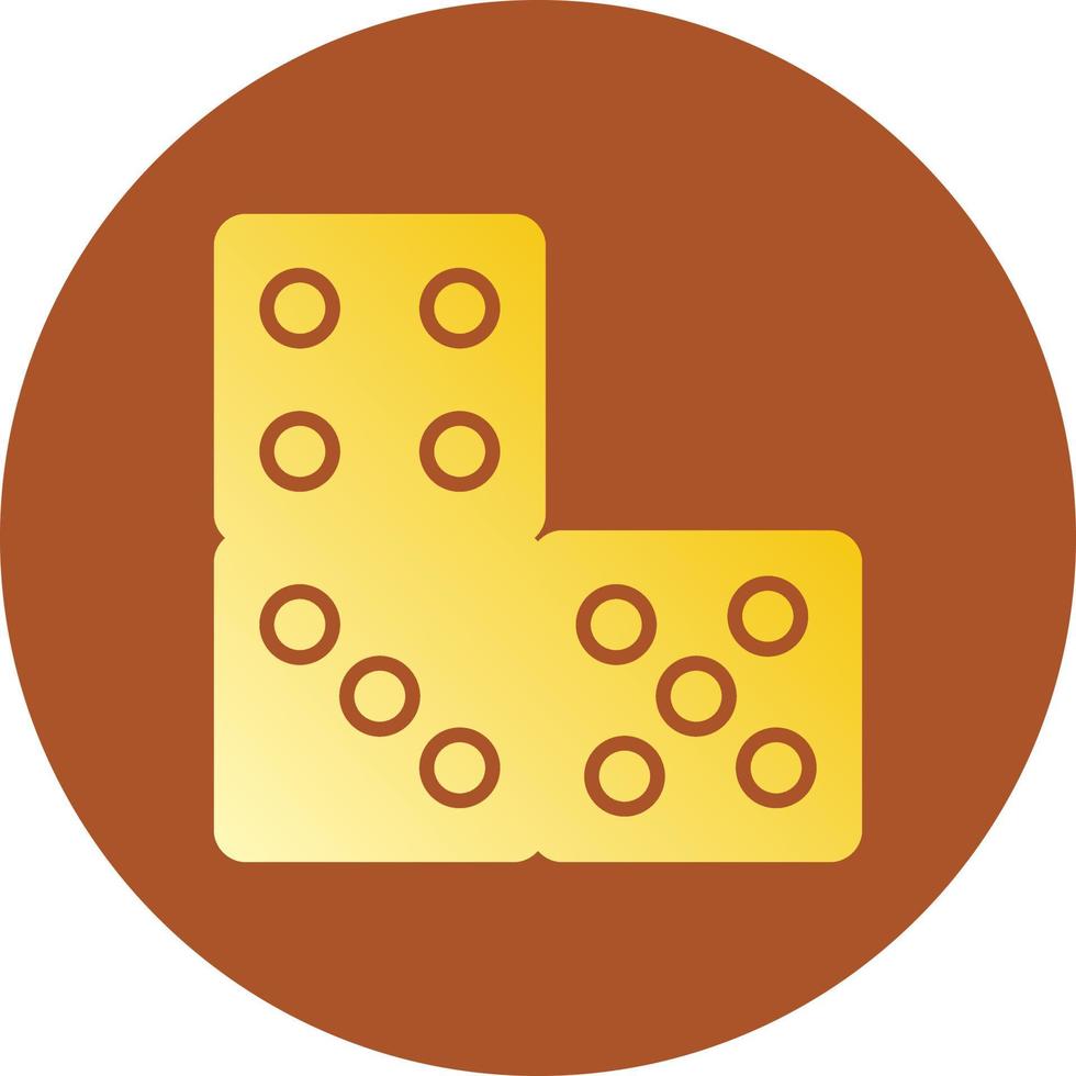Domino Piece Creative Icon Design vector