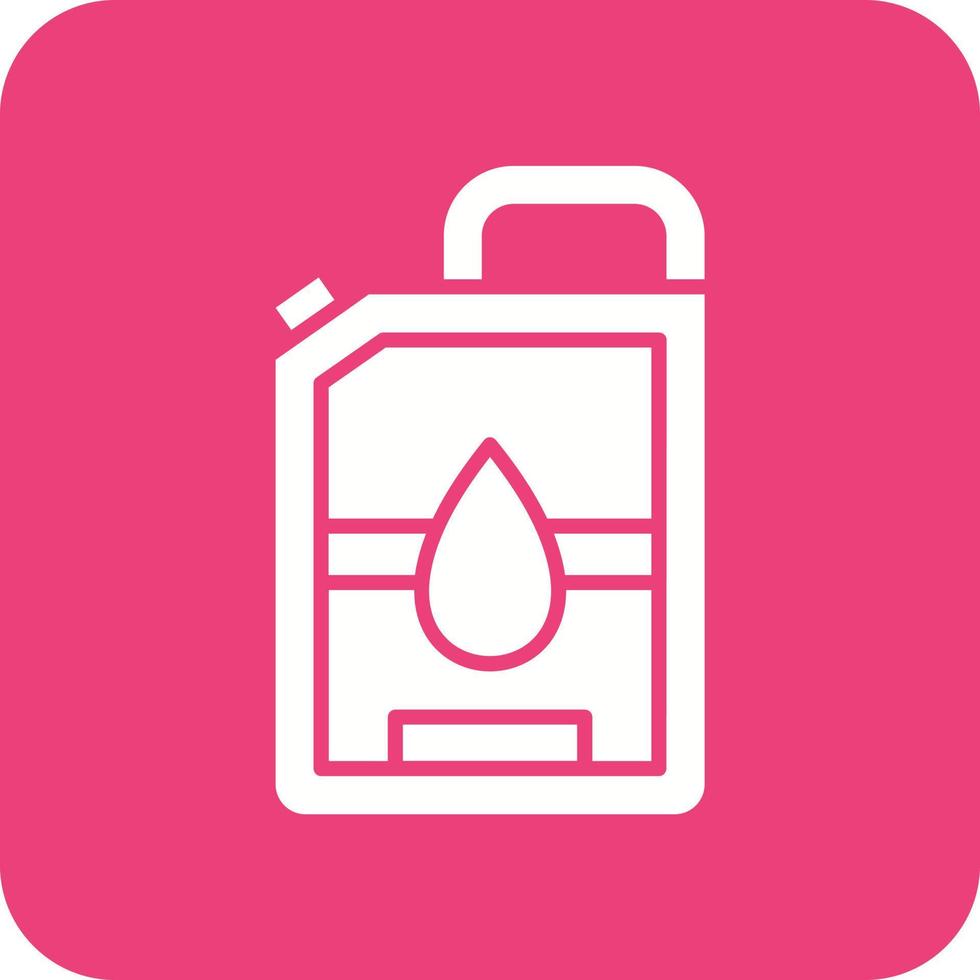 Fuel Glyph Round Corner Background Icon vector