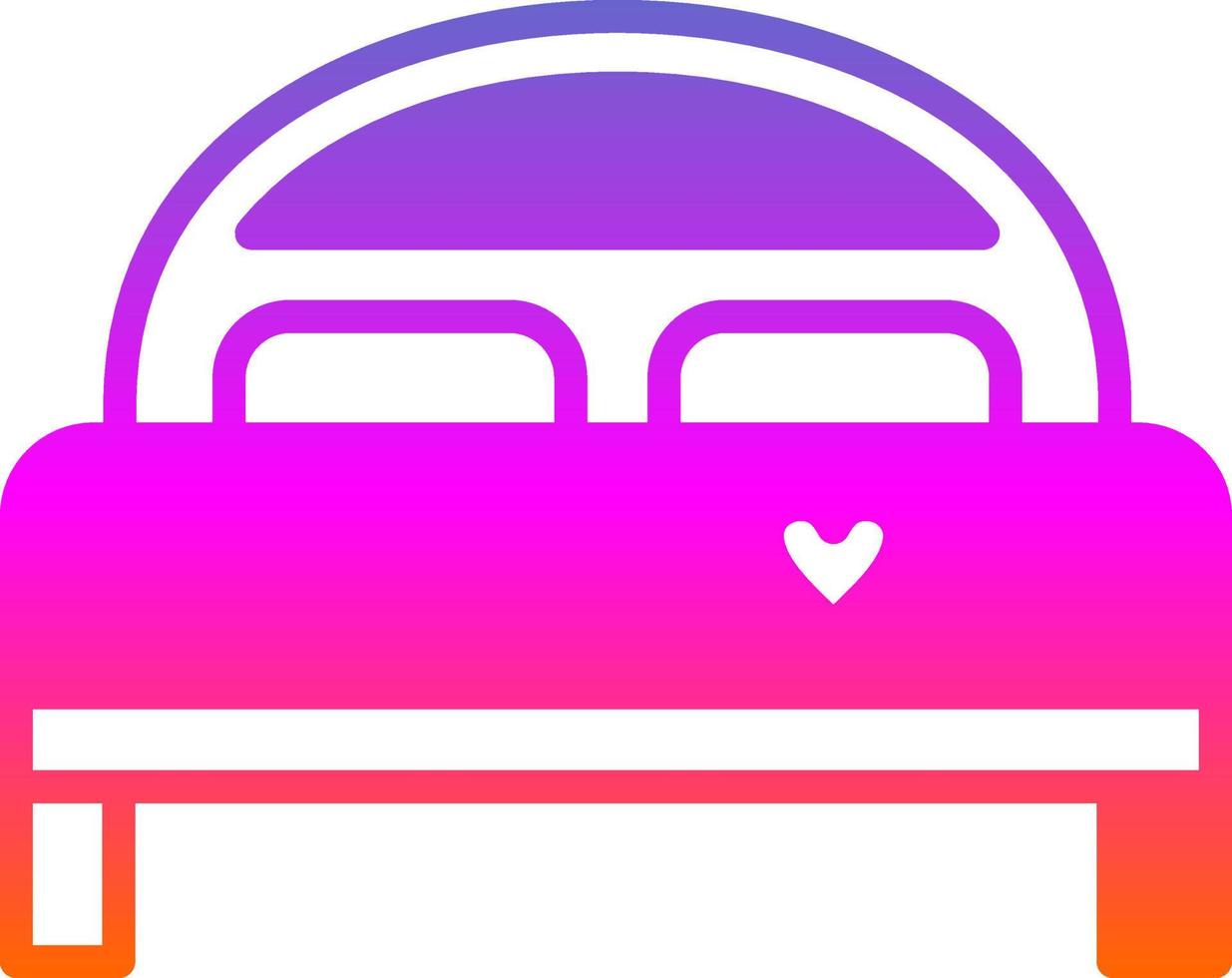 Double Bed Vector Icon Design